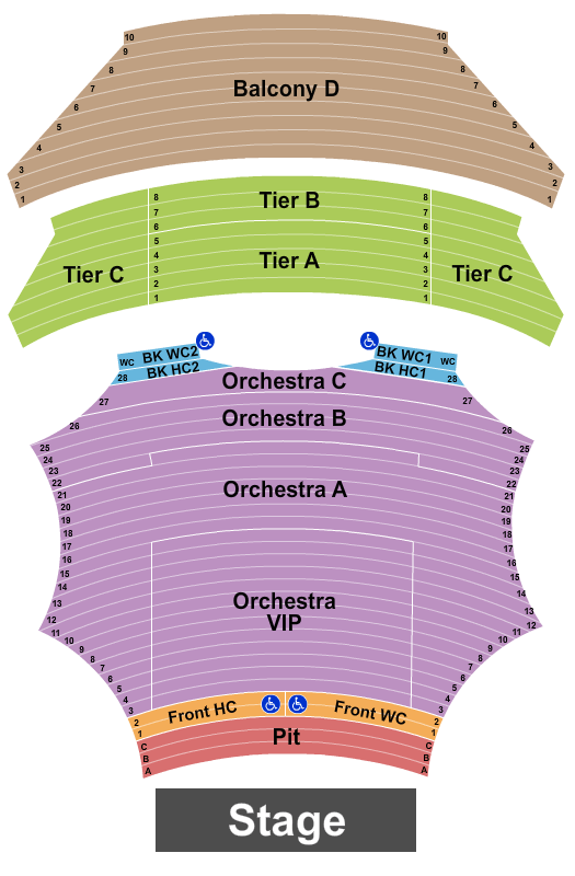 ASU Gammage Mamma Mia! Seating Chart